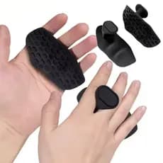 Luva Aderente Academia Anti Calo Protetor Hand Grip Preto GripFlex Para Puxadas Barra Remadas
