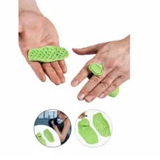 Luva Aderente Academia Anti Calo Protetor Hand Grip Verde | Azul | Cinza GripFlex Para Puxadas Barra Remadas