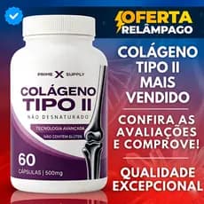 Combo 03 Colágeno Tipo 2 Com 180 Cápsulas Não Desnaturado PrimeX Alívio Articulações
