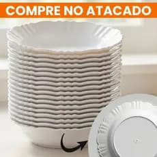 Kit Pratos Pétala 5 10 20 25 30 Unidades Plástico Grosso Reforçado Alta Qualidade
