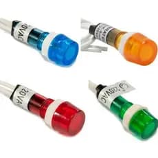 Sinaleiro Led 9mm - Olho de Boi Personalizado Plástico Led Azul, Amarelo, Verde e Branco - 220v