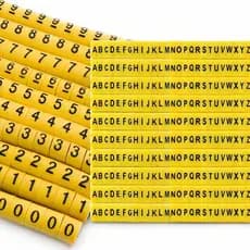 Kit Marcador de Cabos Letras + Números 1260 unidades 1,5mm a 4mm Ec1