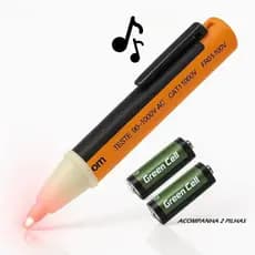 Caneta Detectora De Elétrica Voltagem Teste Tensão com Pilhas /Detector de Tensão 12-220V AC/DC