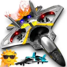 Drone Jato Caça de Combate Fighter Plane Controle Remoto 2.4ghz 4 Motores Bateria Recarregavel