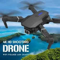Drone E88 Pro Max Com Câmera Dupla Wifi Com Case de Transporte + 1 Bateria + Controle Remoto Drone 2.4G + Acessórios