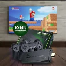 Console Game Stick Lite 4K HDMI com 2 Controles Sem Fio 2.4G + Jogos Clássicos Retro Plug and Play TV