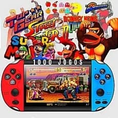 Console Vídeo Game Portátil X12 PLUS Tela Gigante Maior do Brasil de 7,5 Polegadas 10 Mil Jogos 16GB