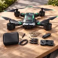 Drone S6 Dobrável Com 2 Baterias e Câmera HD WiFi 2.4G 6 Eixos 360° Headless Retorno Automático  Sensor Obstáculo