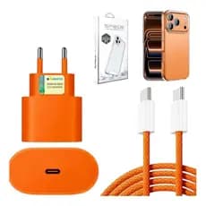 Carregador 40w Turbo Para iPhone 15 16 17 Pro Max Completo Fonte USB C e Cabo Tipo C