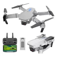 Drone E88 Pro Max Com Câmera Dupla Wifi Com Case de Transporte + 2 Baterias + Controle Remoto Drone 2.4G + Acessórios