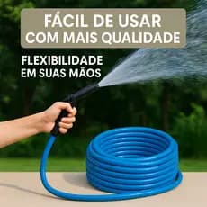 Mangueira de Jardim Alta Pressão Reforçada Flexível Resistente Completa com Conectores