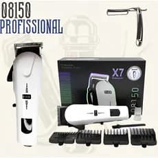 Maquina De Cortar Cabelo Profissional Branca