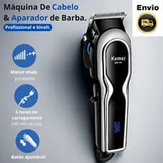 Kemei-119 Maquina De Cortar cabelo Aparador barba barbeador Profissional 110V/220V bivolt