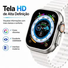 Relógio S9 Ultra Smartwatch Tela Alta Definição Recebe Notificações WhatsApp Instagram Chamadas