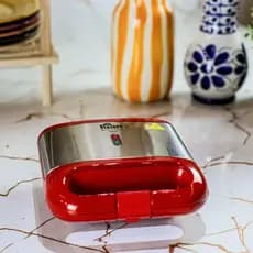 Sanduicheira e Grill Inox 750w 127v / 220v - preta / vermelho Kian