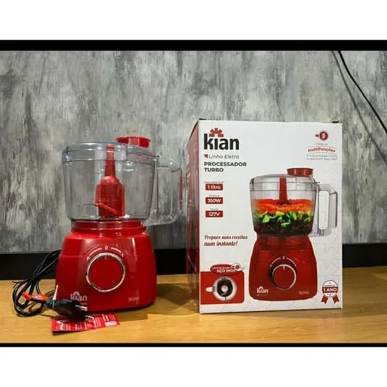 Processador de Alimentos Turbo 1L 350W 127v / 220v - Kian