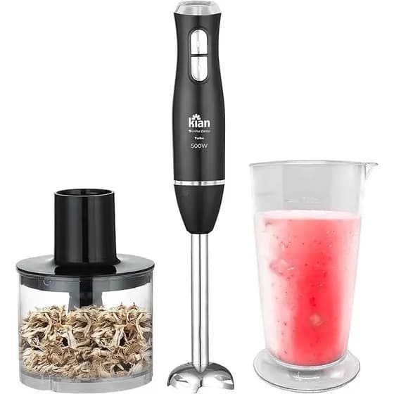 Mixer Elétrico Kian 2 em 1 Turbo Mini Processador 650ml 500w - 127v / 220v