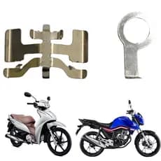 MOLA + TRAVA PASTILHAS FREIO DIANTEIRO BIZ125 18-23 / TITAN160 EX 18-23 / FAN160 18-23 / CARGO 160 ES 18-23