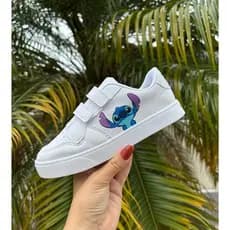 Tênis Infantil Stitch com Velcro Confortável Menino Menina Lilo & Stitch