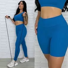 Conjunto Legging Confortável Fitness Calça Top Short Academia Casual Moda Feminina