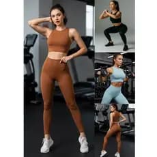 Conjunto Fitness Premium Top Bojo Removível Alta Sustentação Legging Poliamida Academia Cintura Alta