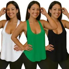 Kit 3 Regata Anatômica Academia Blusa Treino Fit Fitness Feminina Conforto Camiseta Respirável Moda