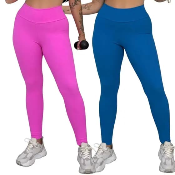 Calça Legging Fitness Feminina Academia Treino Jacquard Leg Sem Transparencia Conforto