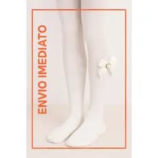 Kit 3 Meia calca Premium grossa canelada menina infantil Perola Coração Laço Flor igreja casamento