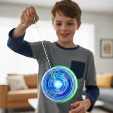 KIT 10 ou 12 Ioiô Infantil com Luz LED Colorido - Yoyo super resistente que acende ao rodar