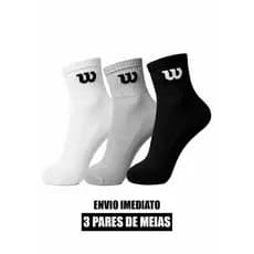 Kit 3 pares de meia Wilson cano curto W original