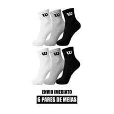 Kit 6 pares de meia Wilson cano curto original W
