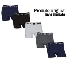 Kit 2 ou 5 cuecas boxer marca Polo Wear Microfibra Originais