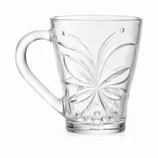 Xícara de Vidro Borboleta com Alça –Jogo com 3 ou 6 Peças–Elegante e Versátil para Café, Chá e Capuccino 280ml