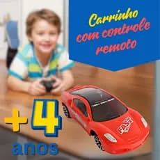 Carrinho de Controle Remoto Speed Racing 2 Funções Carro Brinquedo Infantil Frente e Ré Alcance 2m