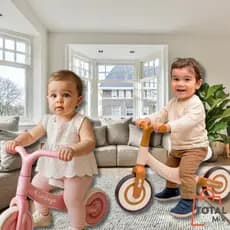 Bicicleta Equilibrio Infantil Sem Pedal Educativa Marrom ou Rosa Menino e Menina Primeira Bike