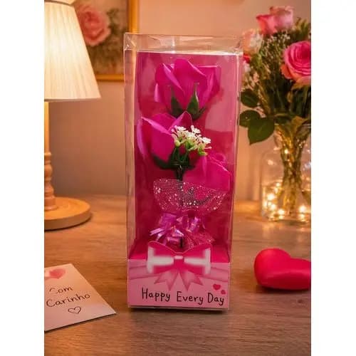 Enfeite Premium Buquê Rosas Artificial Decorativo Romântico Festa Casamento