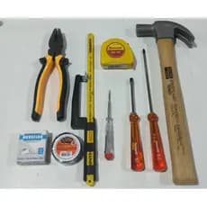 Kit Ferramentas 9 Peças Multifuncional Doméstico Portátil Reparos Casa