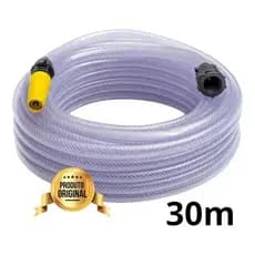 Mangueira Trançada 30m Jardim 1/2” com Bico e Esguicho Alta Pressão