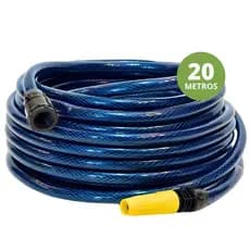 Mangueira Jardim 1/2” Trançada 20m com Bico e Esguicho Reforçada Flexível