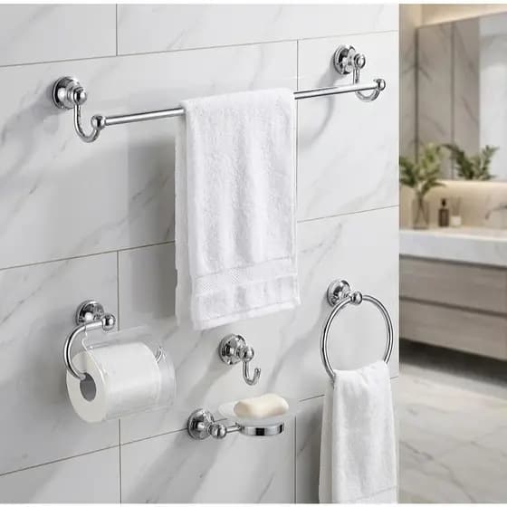 ACESSORIO BANHEIRO 5PCS ABS CRISTAL BELLO BAGNO