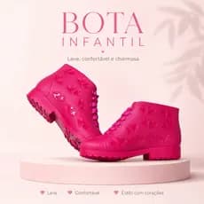 Bota Infantil Feminino blogueirinha Confortável Leve Estilo Casual