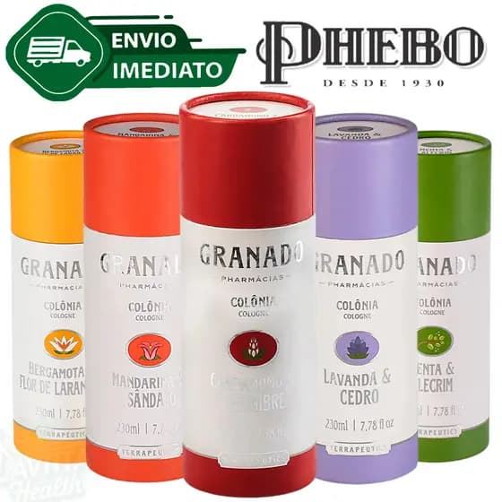 Colônias Phebo Perfumes Corporais Terrapeutics Cheirosas Boa Fixação 230ml Envio Imediato