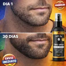 Tônico Capilar 15% Anti Queda Serum de Crescimento Poderoso Barba Cabelo Sobrancelha Bigode Kit h