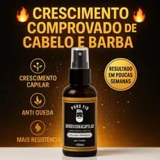 Tônico Capilar 15% Anti Queda Serum de Crescimento Poderoso Barba Cabelo Sobrancelha Bigode Kit b