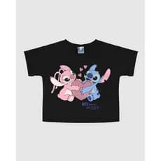 BLUSA INFANTIL MENINA MODELAGEM BOX MALWEE KIDS PRETA.