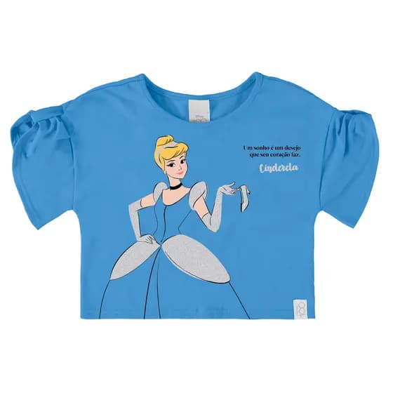 BLUSA INFANTIL MENINA MODELAGEM BOX MALWEE KIDS AZUL