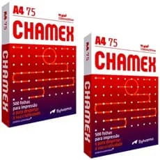 2 Pacotes Papel Sulfite Oficio A4 Resma Chamex  1000 Folhas