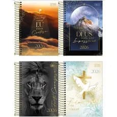 Agenda Espiral Diária M6 14,0 cm x 20,0 Cm Louvor 2026 Tilibra