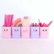 Porta Objetos / Organizador Kit Doçura 5 Peças - Dello Papelaria fofa