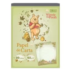 Papel de Carta Ursinho Pooh com 50 Folhas - Tilibra